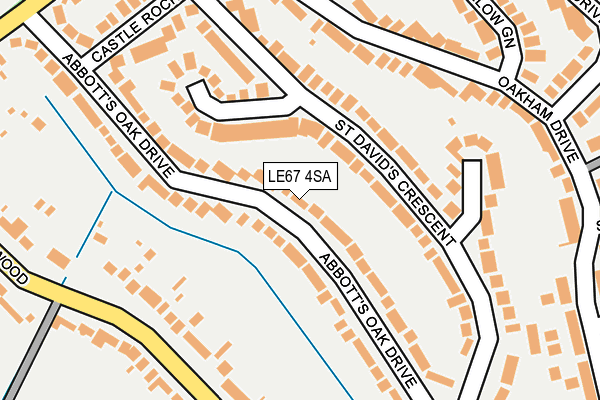LE67 4SA map - OS OpenMap – Local (Ordnance Survey)