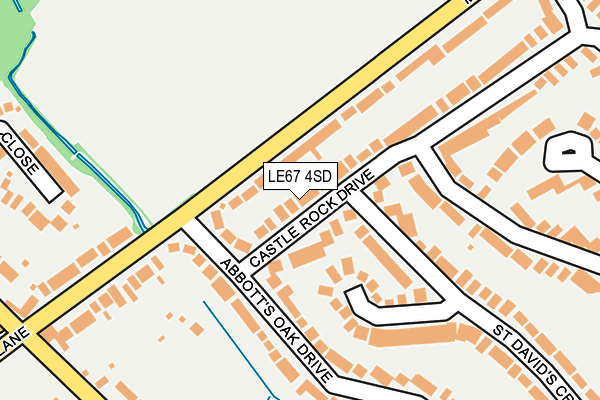 LE67 4SD map - OS OpenMap – Local (Ordnance Survey)