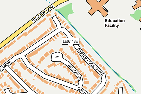 LE67 4SE map - OS OpenMap – Local (Ordnance Survey)