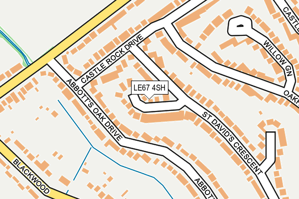 LE67 4SH map - OS OpenMap – Local (Ordnance Survey)