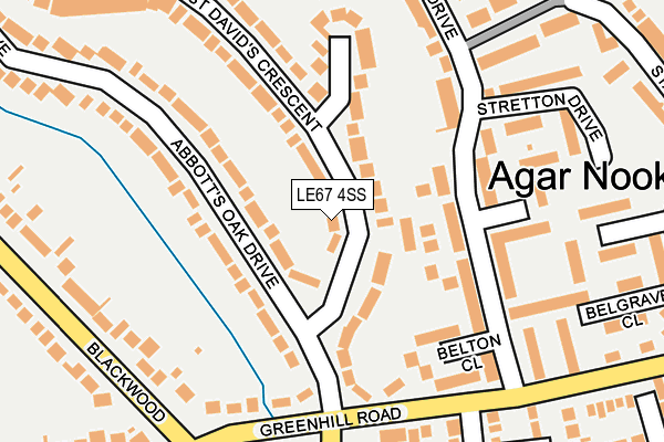 LE67 4SS map - OS OpenMap – Local (Ordnance Survey)