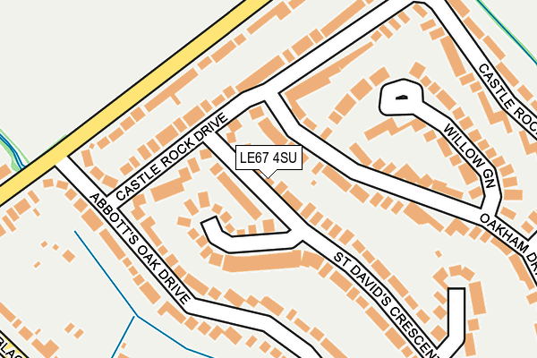 LE67 4SU map - OS OpenMap – Local (Ordnance Survey)