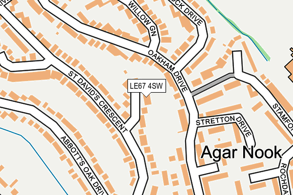 LE67 4SW map - OS OpenMap – Local (Ordnance Survey)