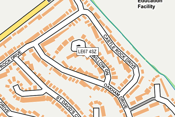 LE67 4SZ map - OS OpenMap – Local (Ordnance Survey)