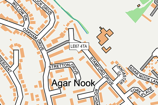 LE67 4TA map - OS OpenMap – Local (Ordnance Survey)