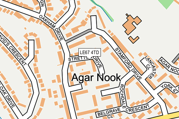 LE67 4TD map - OS OpenMap – Local (Ordnance Survey)