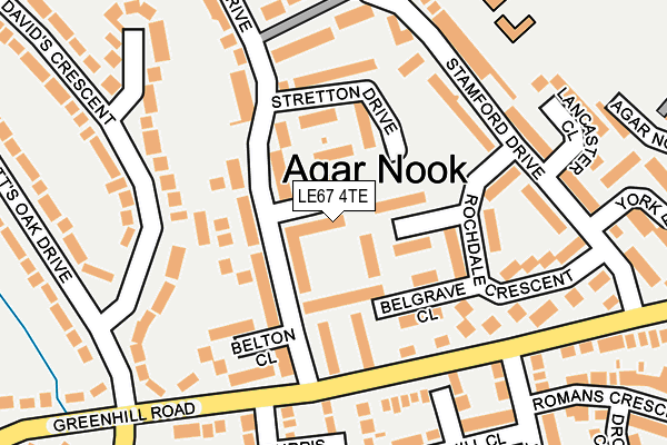 LE67 4TE map - OS OpenMap – Local (Ordnance Survey)