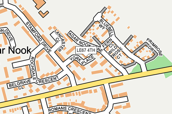 LE67 4TH map - OS OpenMap – Local (Ordnance Survey)
