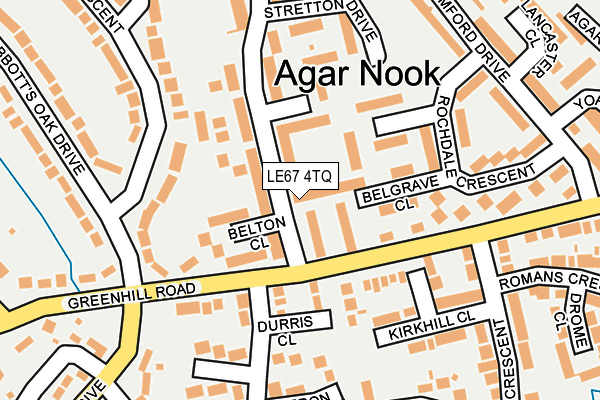 LE67 4TQ map - OS OpenMap – Local (Ordnance Survey)