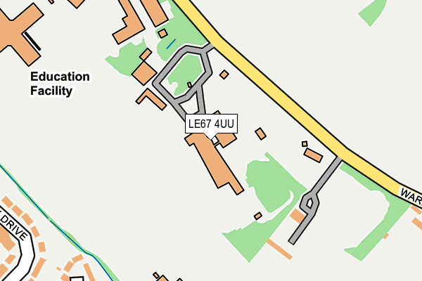 LE67 4UU map - OS OpenMap – Local (Ordnance Survey)
