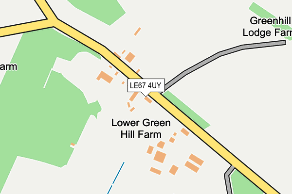 LE67 4UY map - OS OpenMap – Local (Ordnance Survey)