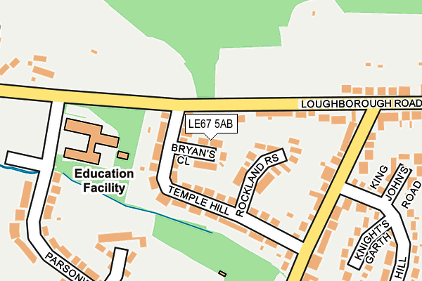 LE67 5AB map - OS OpenMap – Local (Ordnance Survey)