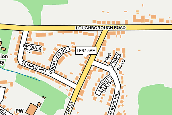 LE67 5AE map - OS OpenMap – Local (Ordnance Survey)