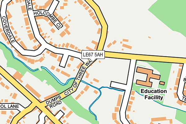 LE67 5AH map - OS OpenMap – Local (Ordnance Survey)