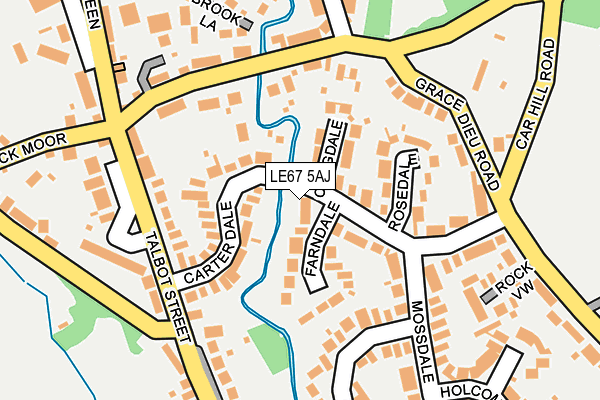 LE67 5AJ map - OS OpenMap – Local (Ordnance Survey)
