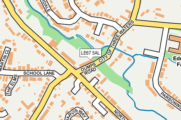 LE67 5AL map - OS OpenMap – Local (Ordnance Survey)