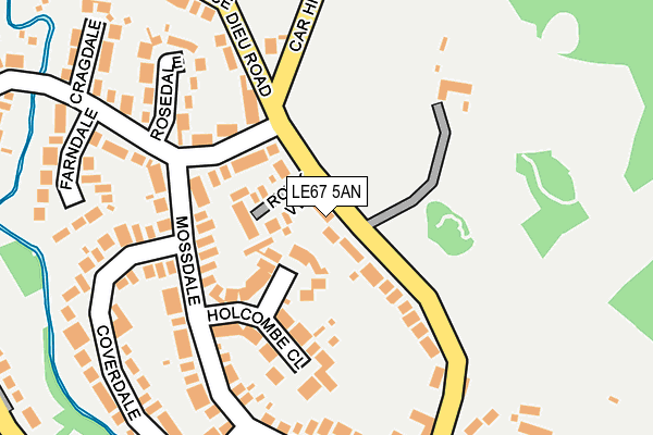 LE67 5AN map - OS OpenMap – Local (Ordnance Survey)