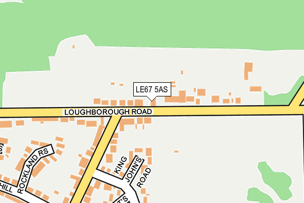 LE67 5AS map - OS OpenMap – Local (Ordnance Survey)