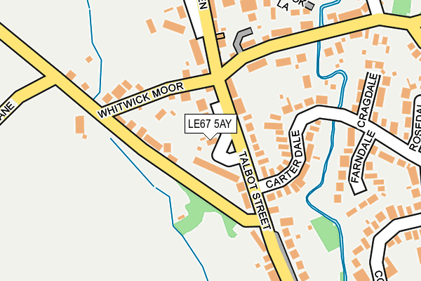 LE67 5AY map - OS OpenMap – Local (Ordnance Survey)