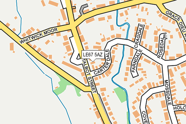 LE67 5AZ map - OS OpenMap – Local (Ordnance Survey)
