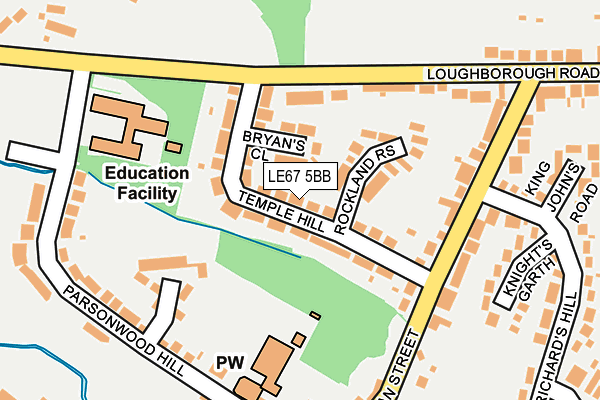 LE67 5BB map - OS OpenMap – Local (Ordnance Survey)