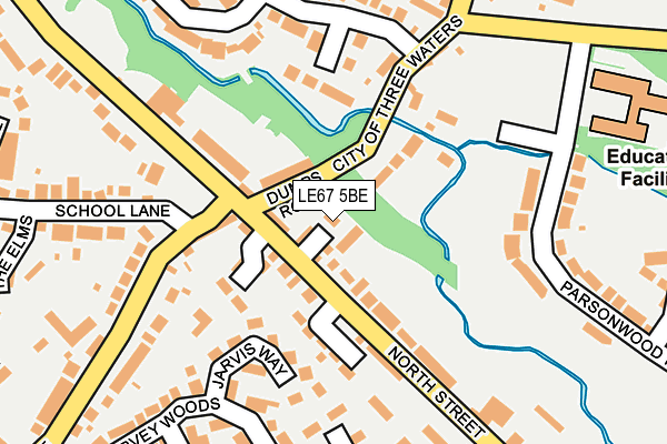 LE67 5BE map - OS OpenMap – Local (Ordnance Survey)