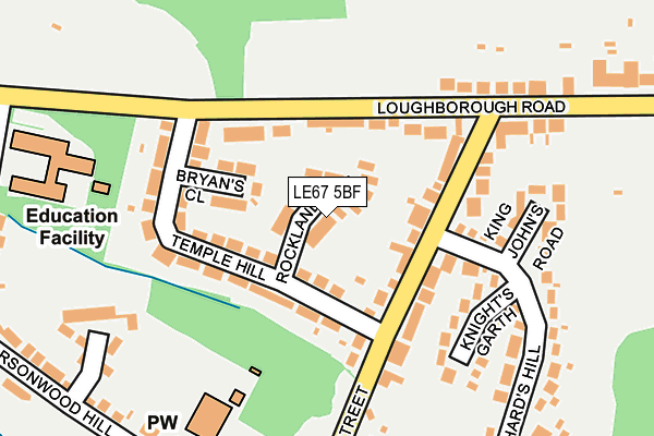 LE67 5BF map - OS OpenMap – Local (Ordnance Survey)