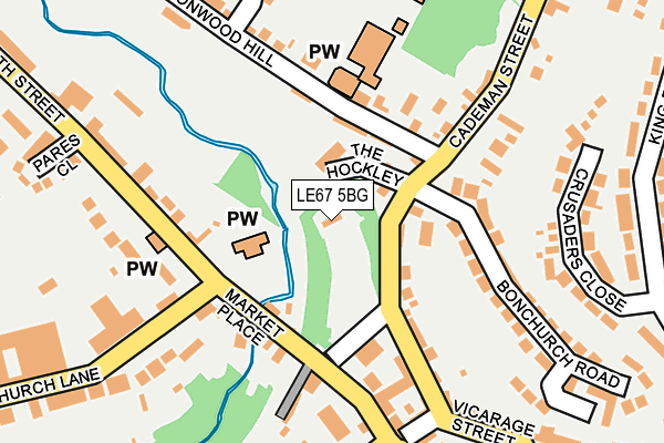 LE67 5BG map - OS OpenMap – Local (Ordnance Survey)