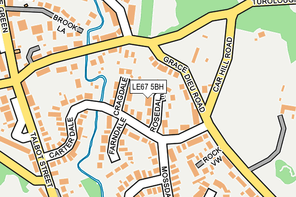 LE67 5BH map - OS OpenMap – Local (Ordnance Survey)