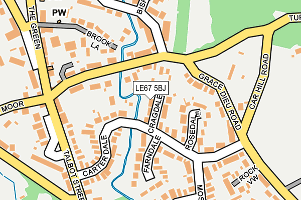 LE67 5BJ map - OS OpenMap – Local (Ordnance Survey)