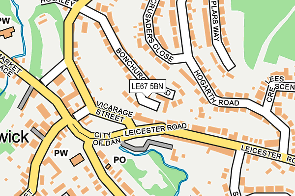 LE67 5BN map - OS OpenMap – Local (Ordnance Survey)