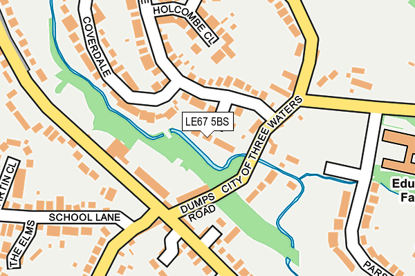 LE67 5BS map - OS OpenMap – Local (Ordnance Survey)