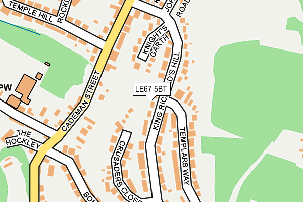 LE67 5BT map - OS OpenMap – Local (Ordnance Survey)