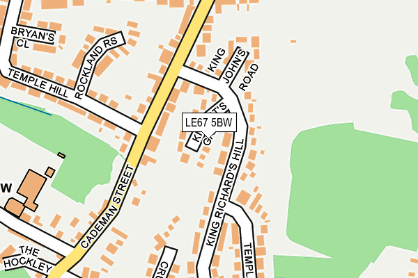 LE67 5BW map - OS OpenMap – Local (Ordnance Survey)