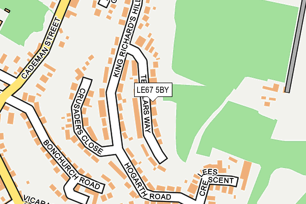 LE67 5BY map - OS OpenMap – Local (Ordnance Survey)