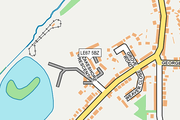 LE67 5BZ map - OS OpenMap – Local (Ordnance Survey)
