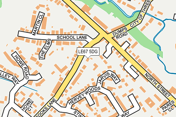 LE67 5DG map - OS OpenMap – Local (Ordnance Survey)