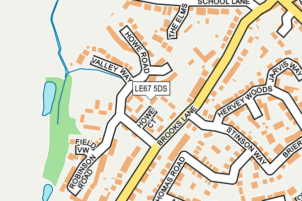 LE67 5DS map - OS OpenMap – Local (Ordnance Survey)