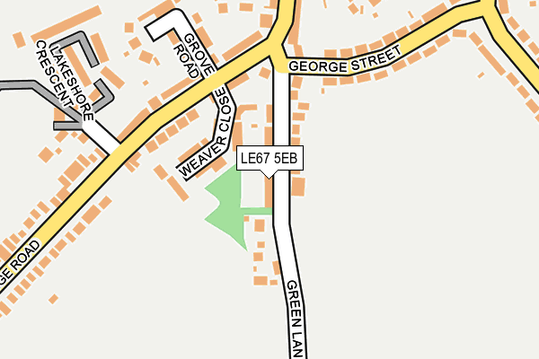 LE67 5EB map - OS OpenMap – Local (Ordnance Survey)