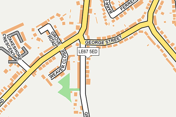 LE67 5ED map - OS OpenMap – Local (Ordnance Survey)