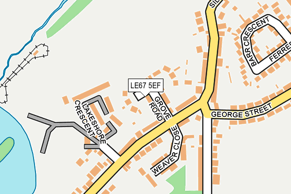 LE67 5EF map - OS OpenMap – Local (Ordnance Survey)
