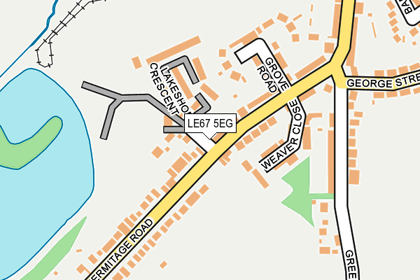 LE67 5EG map - OS OpenMap – Local (Ordnance Survey)