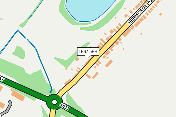 LE67 5EH map - OS OpenMap – Local (Ordnance Survey)
