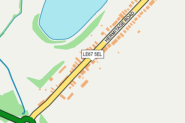 LE67 5EL map - OS OpenMap – Local (Ordnance Survey)