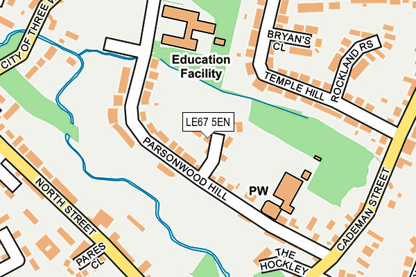 LE67 5EN map - OS OpenMap – Local (Ordnance Survey)