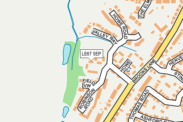 LE67 5EP map - OS OpenMap – Local (Ordnance Survey)