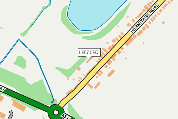LE67 5EQ map - OS OpenMap – Local (Ordnance Survey)