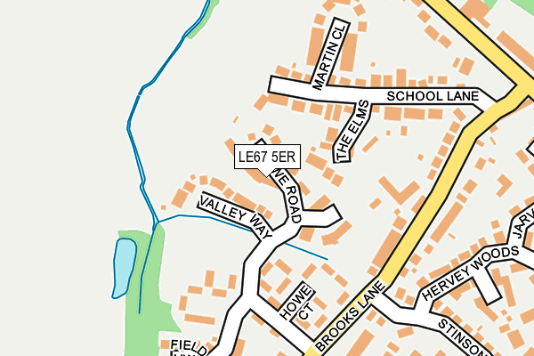 LE67 5ER map - OS OpenMap – Local (Ordnance Survey)