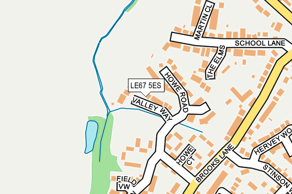 LE67 5ES map - OS OpenMap – Local (Ordnance Survey)
