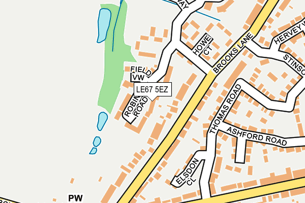 LE67 5EZ map - OS OpenMap – Local (Ordnance Survey)